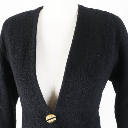 CHANEL No color jacket 19A P61936 Main: 80% wool, Main: 12% silk, Main: 8% polyamide (nylon), Lining: 100% silk, Part: 100% silk black Women 34