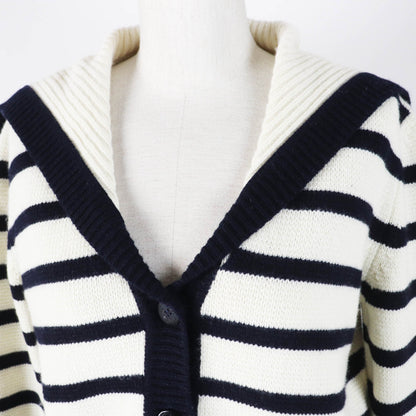 Christian Dior cardigan 224G02AM309 Main: 70% wool, Main: 30% cashmere Ivory Dark Navy Marinier Women 44