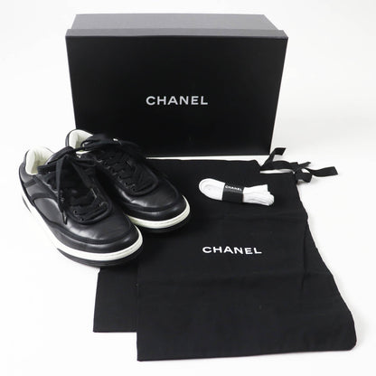 CHANEL sneakers 21S G37488 Main: Lambskin Black White Women 35.5