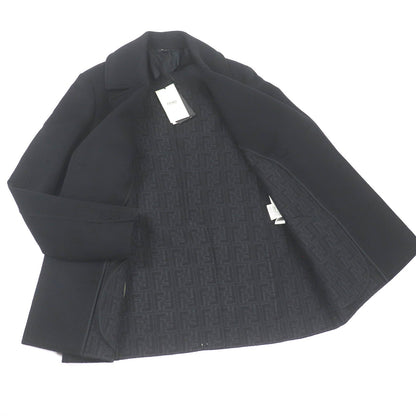 FENDI coat FF0709 Main: 99% wool, Main: 1% silk black mens 48