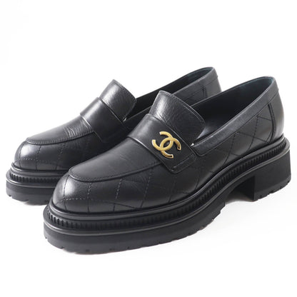 CHANEL loafers 23A G45074 Main: Leather black Matrasse Women 39.5