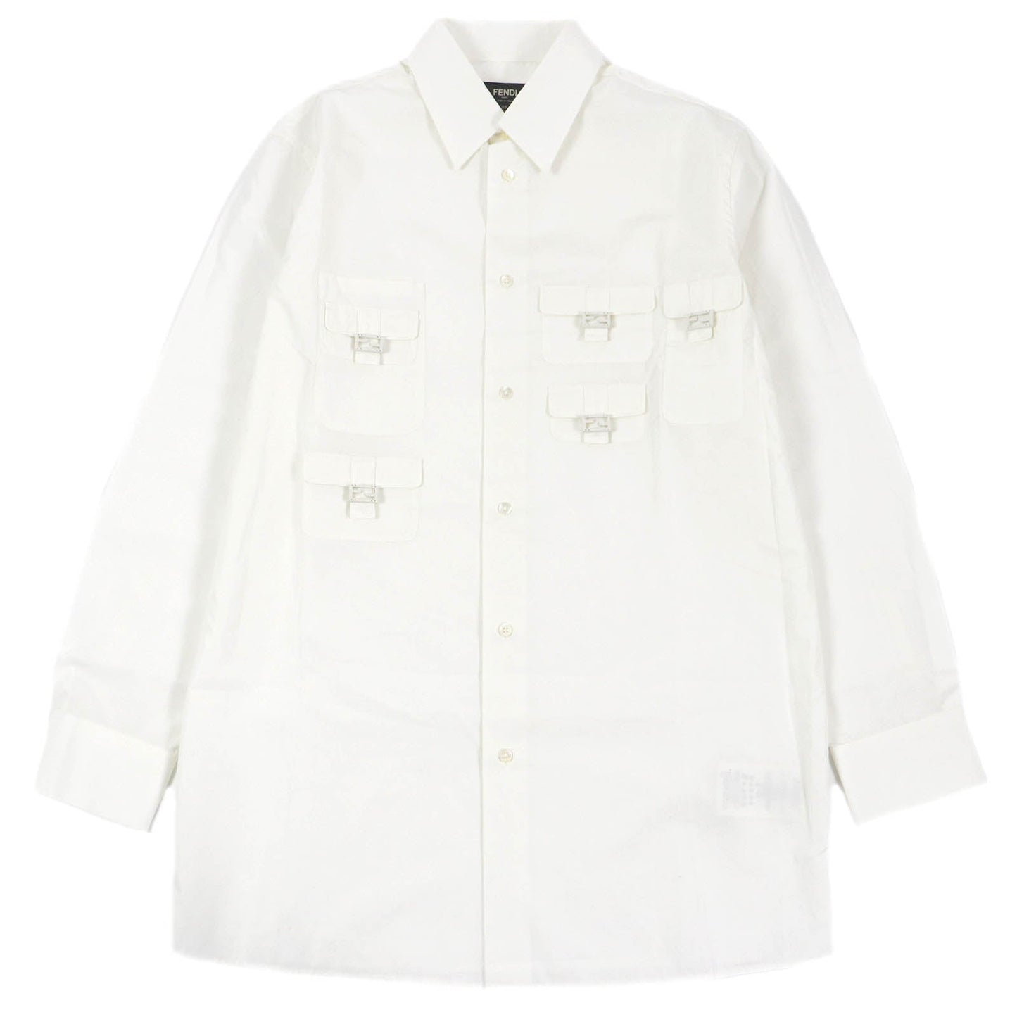 FENDI Long sleeve shirt FS1086 Main: 100% cotton white mens 39