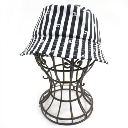 CHANEL hat AA9874 Outer: 100% polyester, Lining: 100% cotton Black White Women S