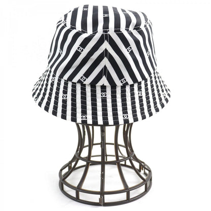 CHANEL hat AA9874 Outer: 100% polyester, Lining: 100% cotton Black White Women S