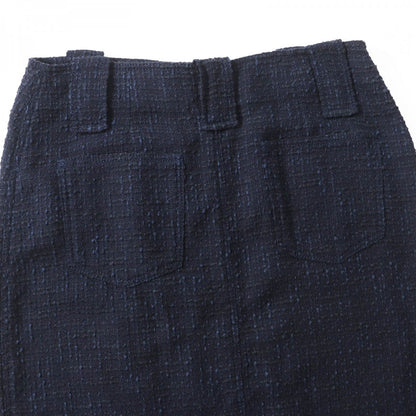 CHANEL Tweed skirt 01P P17613 Main: 42% wool, 31% cotton, 18% viscose, 9% nylon Navy black Women 40
