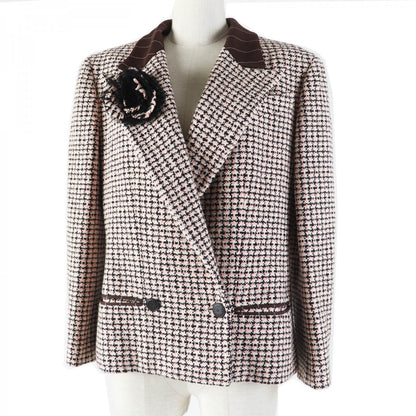 CHANEL Jacket P19033 02P Outer: 100% cotton, Part: 98% rayon, Part: 2% polyester, Lining: 100% silk pink black white Women 42