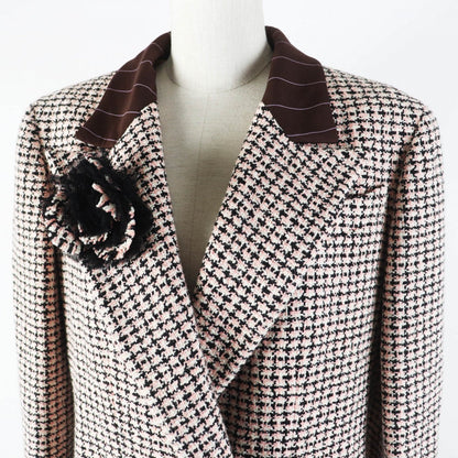 CHANEL Jacket P19033 02P Outer: 100% cotton, Part: 98% rayon, Part: 2% polyester, Lining: 100% silk pink black white Women 42