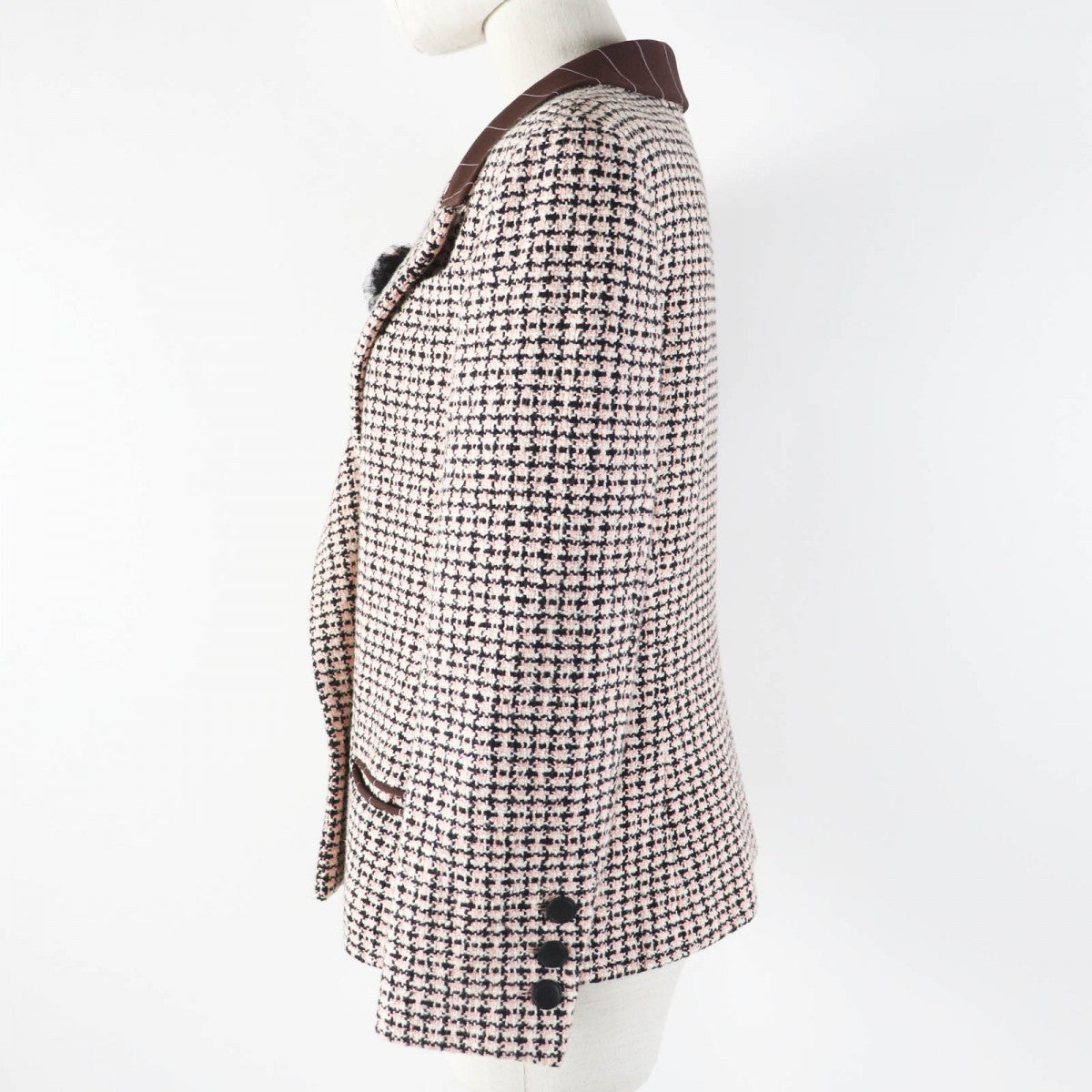 CHANEL Jacket P19033 02P Outer: 100% cotton, Part: 98% rayon, Part: 2% polyester, Lining: 100% silk pink black white Women 42