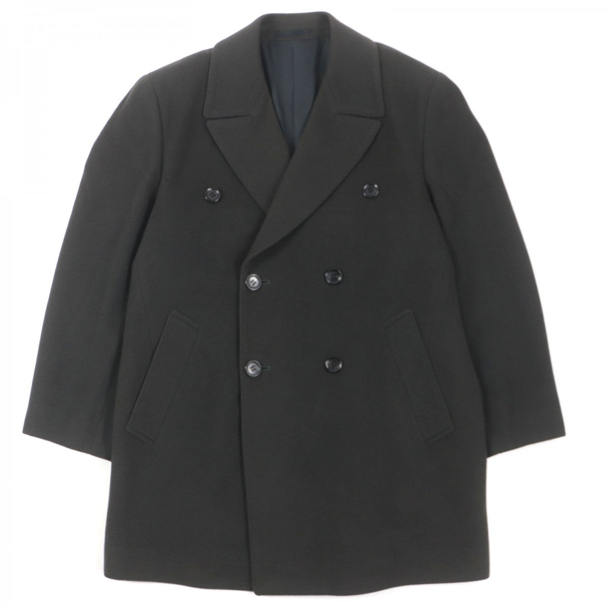 Christian Dior Double chester coat Outer: 100% cashmere, Lining: 50% cupra, Lining: 50% polyester Dark gray mens S