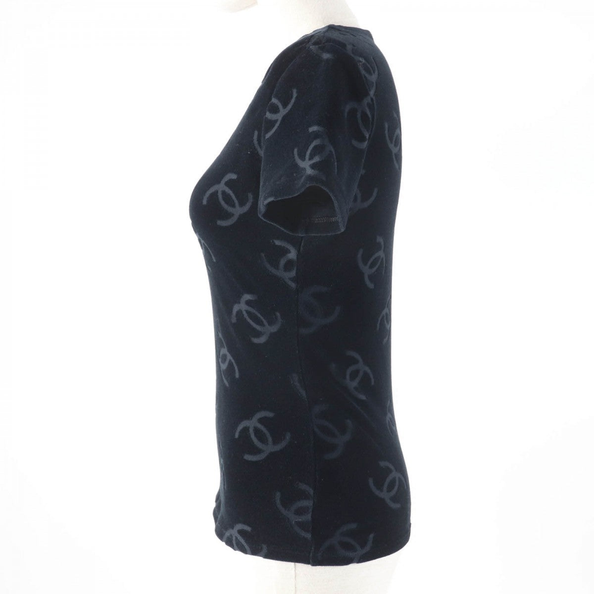 CHANEL tops 96P Main: 85% cotton, Main: 13.5% nylon, Main: 1.5% spandex black Women 40