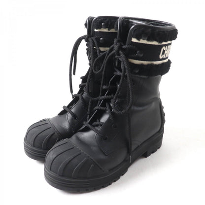 Christian Dior boots Main: Leather Black White D-MAJOR Women 38