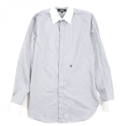 FENDI Long sleeve shirt FS1003 Main: 100% cotton Black White mens 38