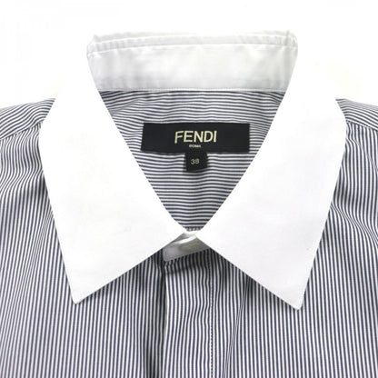 FENDI Long sleeve shirt FS1003 Main: 100% cotton Black White mens 38