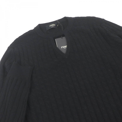 FENDI sweater FZX077 Main: 100% wool black mens 46