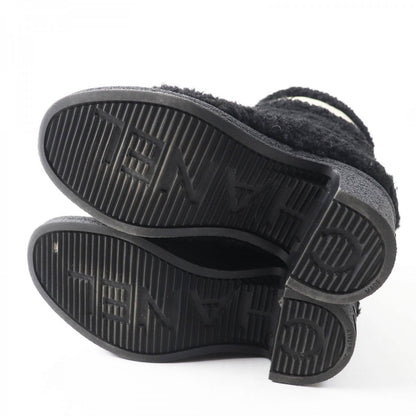 CHANEL short boots G34080 Main: Mouton, Part: Leather Black White Women 35