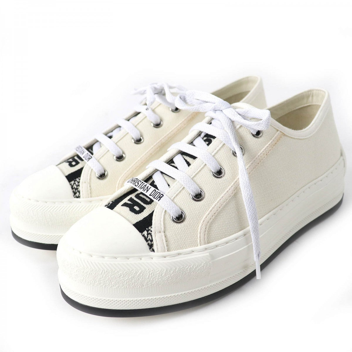 Christian Dior Low cut sneakers Main: Canvas Ivory Walkï¿½fnï¿½fDior Women 38