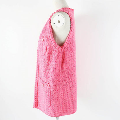 CHANEL Vest 22S P72795 Main: 80% cotton, Main: 20% polyamide pink Women 34