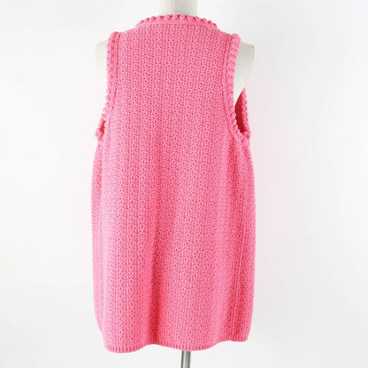 CHANEL Vest 22S P72795 Main: 80% cotton, Main: 20% polyamide pink Women 34