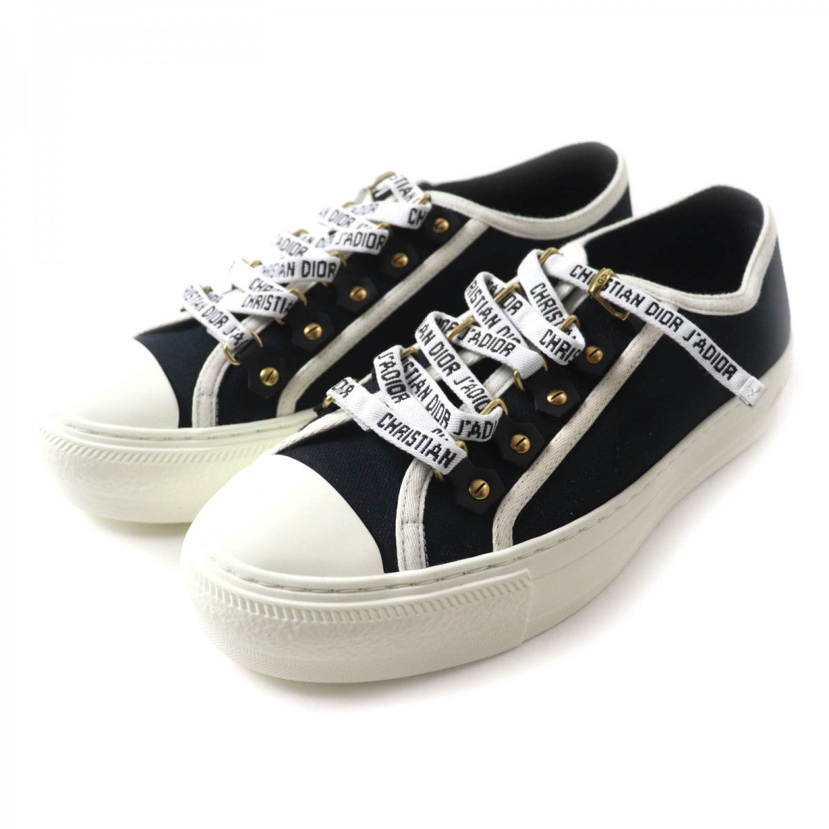 Christian Dior Low cut sneakers Main: Canvas Black White WALKIN DIOR Women 36