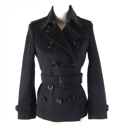 BURBERRY LONDON trench coat Outer: 80% wool, Outer: 20% cashmere, Lining: 100% viscose (rayon), Part: 66% wool, Part: 22% polyamide (nylon) black Women 36