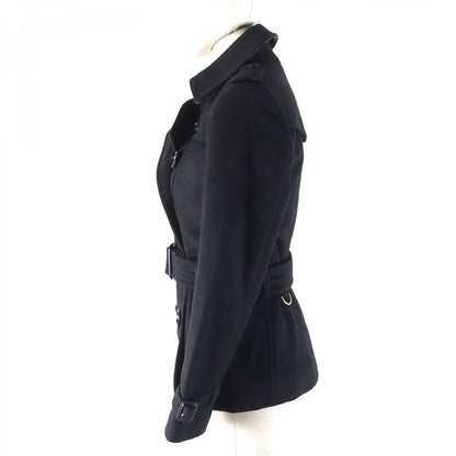 BURBERRY LONDON trench coat Outer: 80% wool, Outer: 20% cashmere, Lining: 100% viscose (rayon), Part: 66% wool, Part: 22% polyamide (nylon) black Women 36