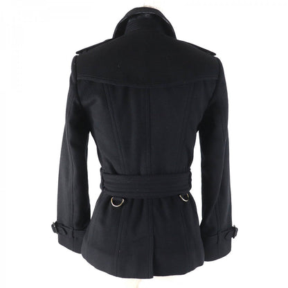 BURBERRY LONDON trench coat Outer: 80% wool, Outer: 20% cashmere, Lining: 100% viscose (rayon), Part: 66% wool, Part: 22% polyamide (nylon) black Women 36