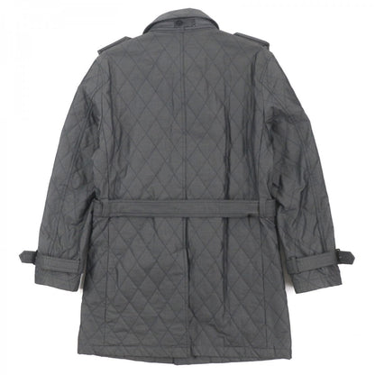 BURBERRY BLACK LABEL trench coat Outer: 60% polyester, Outer: 40% cotton, Filling: 100% polyester, Lining: Cupra, Lining: Polyester Dark gray mens M