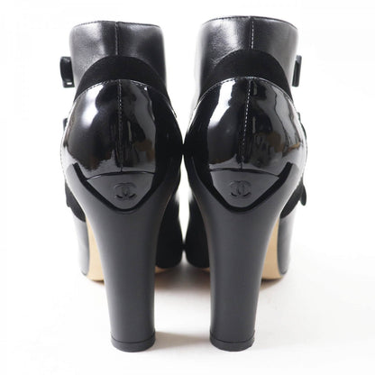 CHANEL short boots G29128 Main: Leather black Women 34.5
