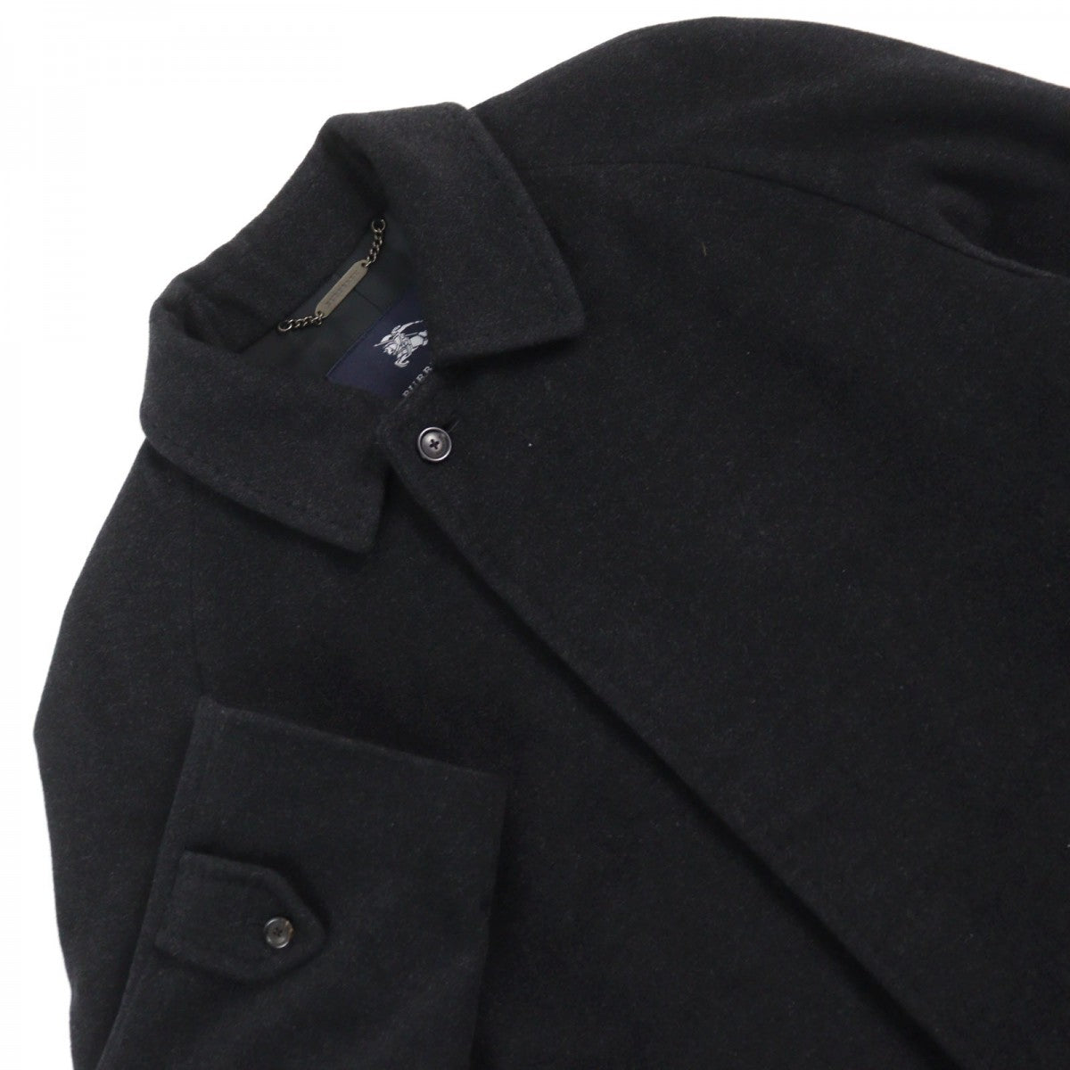 BURBERRY LONDON Stainless collar coat BBC50-701-08 Outer: 100% cashmere, Lining: Cupra, Sleeve lining: Polyester Dark gray mens