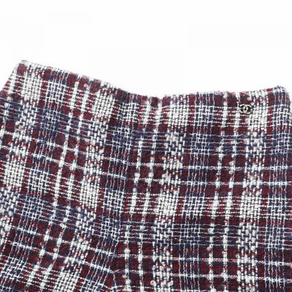 CHANEL Shorts P73601 Main: 96% wool, Main: 4% polyamide, Lining: 100% silk Navy Bordeaux White Women 36