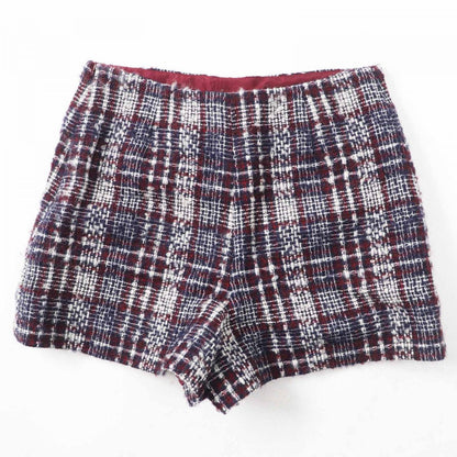 CHANEL Shorts P73601 Main: 96% wool, Main: 4% polyamide, Lining: 100% silk Navy Bordeaux White Women 36