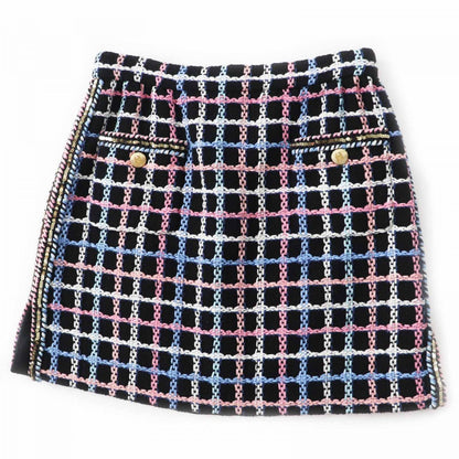 CHANEL skirt P72501 Main: 87% cotton, Main: 5% polyamide, Main: 3% polyester, Main: 3% viscose, Main: 2% metal black multi Women 38
