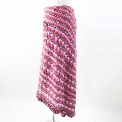 CHANEL skirt P72981 Main: 45% alpaca, Main: 19% silk, Main: 16% polyamide, Main: 11% wool, Main: 8% lyocell Pink type Multi Women 36
