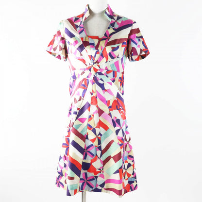 CHANEL one piece P53088 16C Main: 100% silk Pink Blue Red Beige Women 36