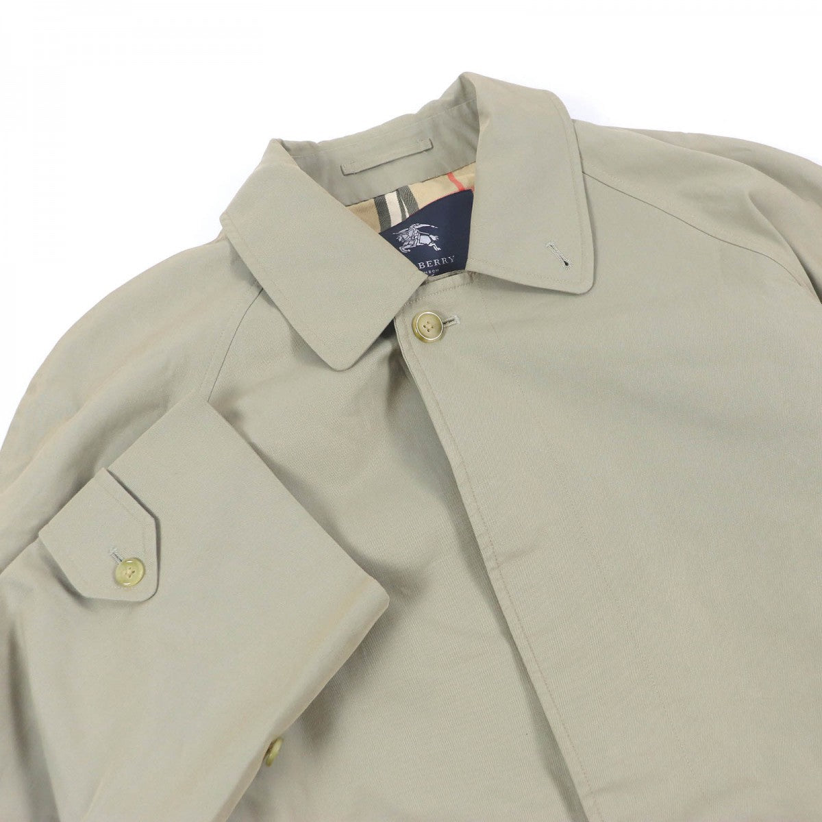 BURBERRY LONDON Stainless collar coat Outer: 100% cotton, Lining: cotton, Lining: polyester khaki mens