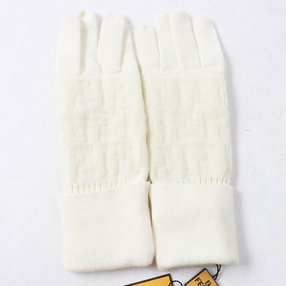 FENDI gloves 00018401 Main: 90% wool, Main: 8% nylon, Main: 2% polyurethane Ivory Women 42