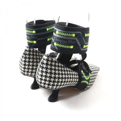 Christian Dior pumps Houndstooth weave (wool), ultra-lightweight neoprene material, leather Multi Houndstooth pattern Trekking Strap Dior 62-22 Women 37