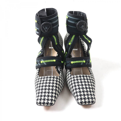Christian Dior pumps Houndstooth weave (wool), ultra-lightweight neoprene material, leather Multi Houndstooth pattern Trekking Strap Dior 62-22 Women 37