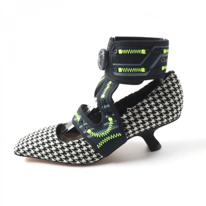 Christian Dior pumps Houndstooth weave (wool), ultra-lightweight neoprene material, leather Multi Houndstooth pattern Trekking Strap Dior 62-22 Women 37