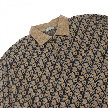 Dior Short sleeve polo shirt 283M830AT355 Main: 57% cotton, Main: 23% silk, Main: 20% silk Brown mens M