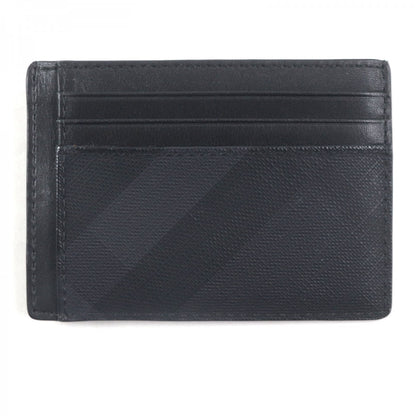 BURBERRY Card Case Main: Leather, Main: PVC black mens