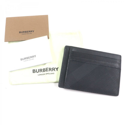 BURBERRY Card Case Main: Leather, Main: PVC black mens