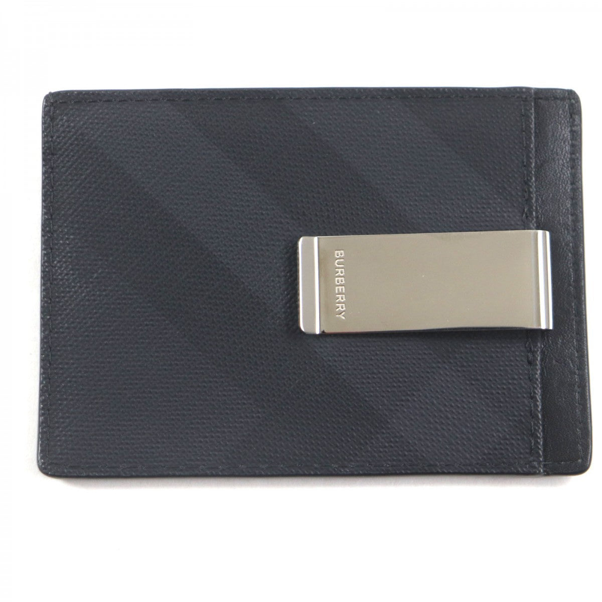 BURBERRY Card Case Main: Leather, Main: PVC black mens