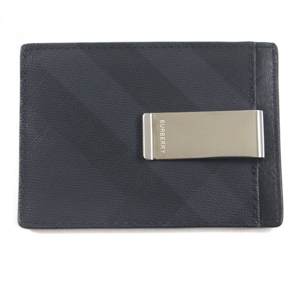 BURBERRY Card Case Main: Leather, Main: PVC black mens