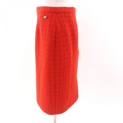 CHANEL skirt P62367 Outer: 100% wool, Lining: 100% silk Orange Women 40