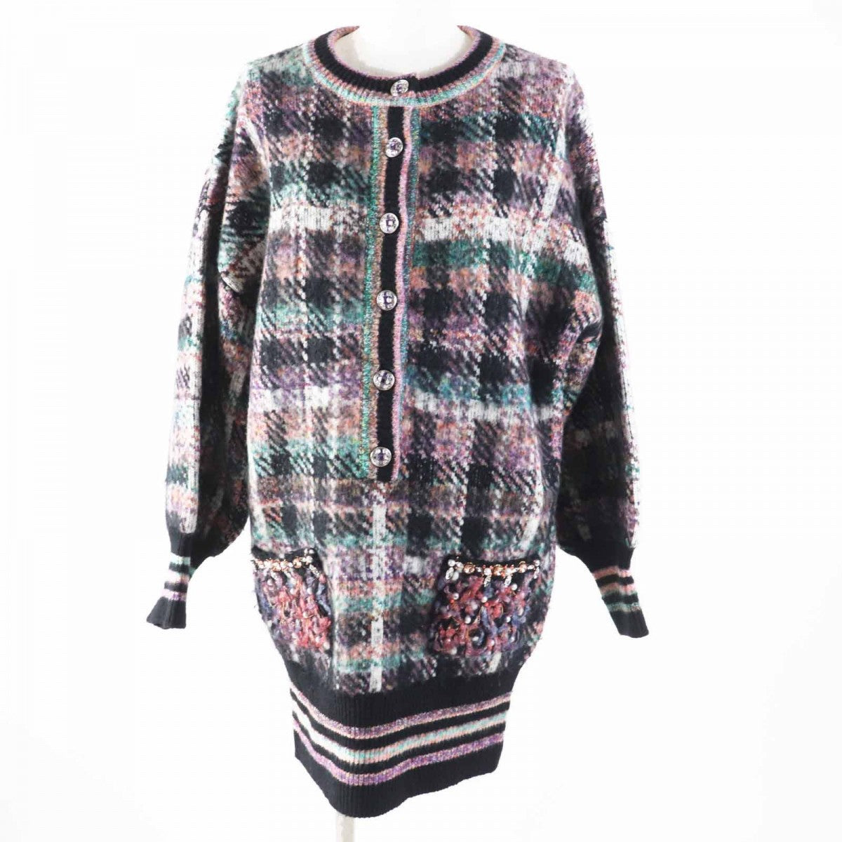CHANEL one piece P72935 Main: 55% cashmere, Main: 39% wool, Main: 4% silk, Main: 2% polyamide, Lining: 100% silk Multi Women 36