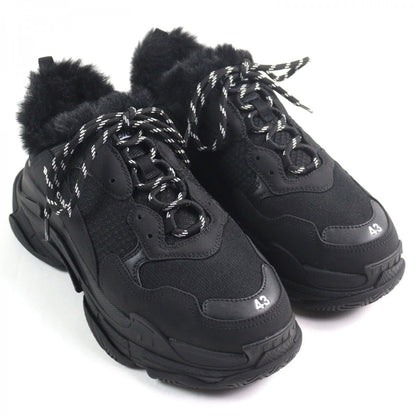BALENCIAGA sneakers 668563 Part: Leather, Part: Eco-fur black TRIPLE S FUR Triple S mens 43