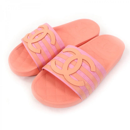 CHANEL Sandals G33611 Main: Rubber Orange pink Women 35