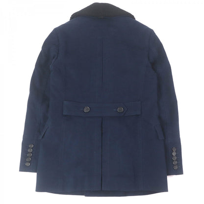 BURBERRY LONDON coat Outer: 61% rayon, Outer: 39% cotton, Lining: 60% cupra, Lining: 40% cotton, Part: 55% acetate Navy mens 44