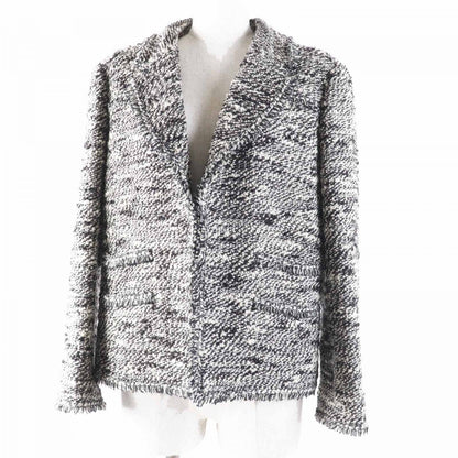 CHANEL Jacket P24398 04A Main: 70% wool, Main: 15% nylon, Main: 15% acrylic, Lining: 95% silk, Lining: 5% elastane (polyurethane) Dark Brown Black White Women 44